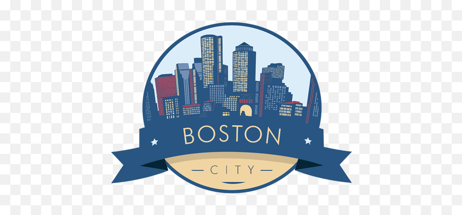 Boston City Skyline Badge - Transparent Png U0026 Svg Vector File Boston City Logo Png Emoji,City Png