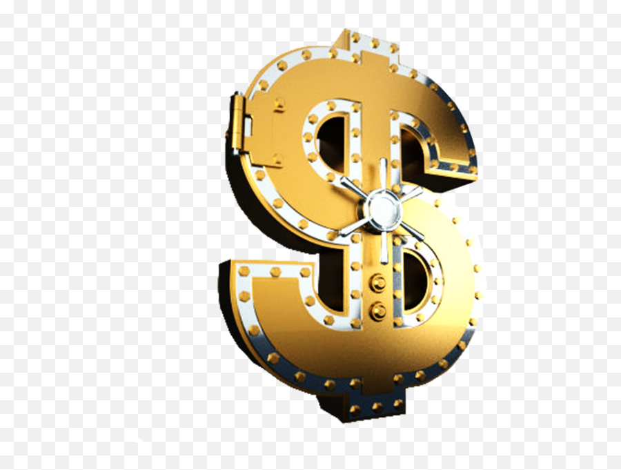 Golden Dollar Sign Png Transparent - Gold Dollar Sign Png Emoji,Dollar Sign Png