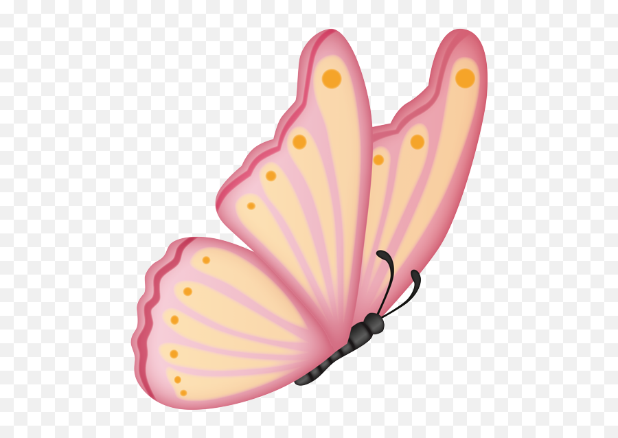Light Pink Butterfly Clipart - Png Download Full Size Emoji,Pink Butterfly Png