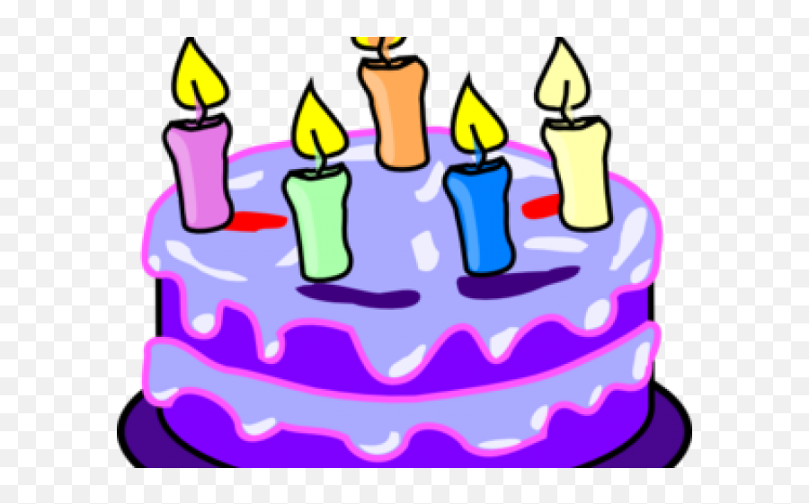 Birthday Cakes Clipart - Purple Birthday Cake Clipart Full Emoji,Birthday Cake Clipart Images