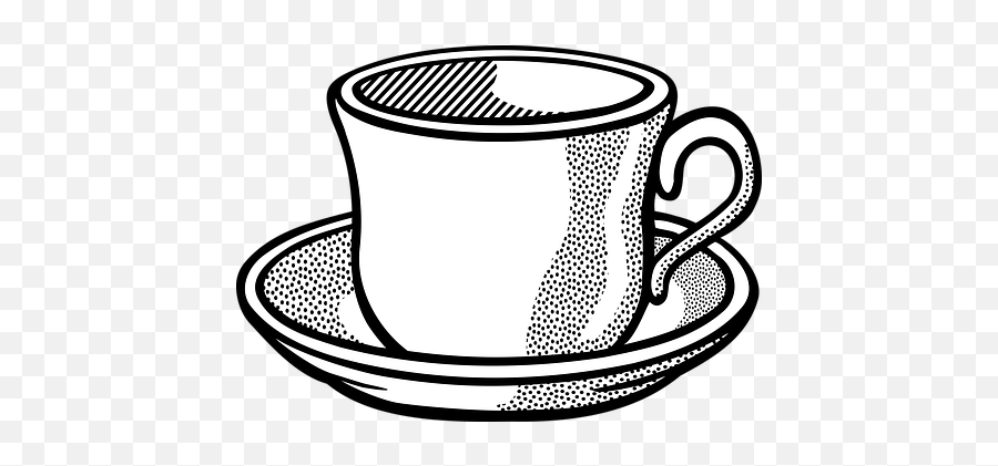 Download Coffee Cup Tableware Tea Tee Coffee Coffee - Cawan Emoji,Tea Clipart Black And White
