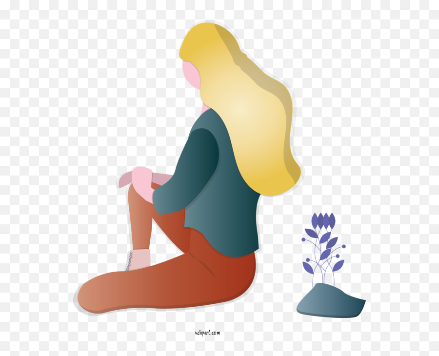 People Sitting Leg Kneeling For Girl - Girl Clipart People Emoji,Legs Clipart