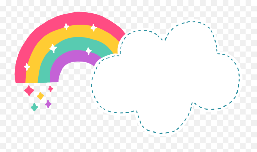 Rainbow Clouds Format Cute File - Cute Cloud Clipart Png Emoji,Cartoon Clipart