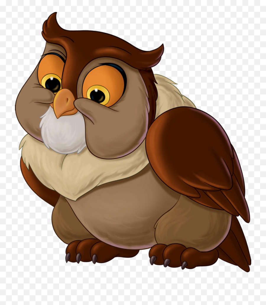 Owl Cartoon - Bambi Owl Transparent Png Original Size Png Owl In Bambi Emoji,Bambi Png