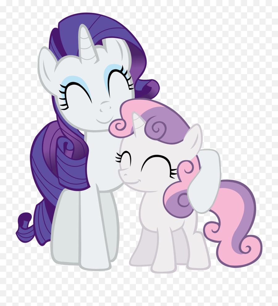 Sisters Forever - My Little Pony Rarity And Sweetie Belle Fictional Character Emoji,Sisters Clipart