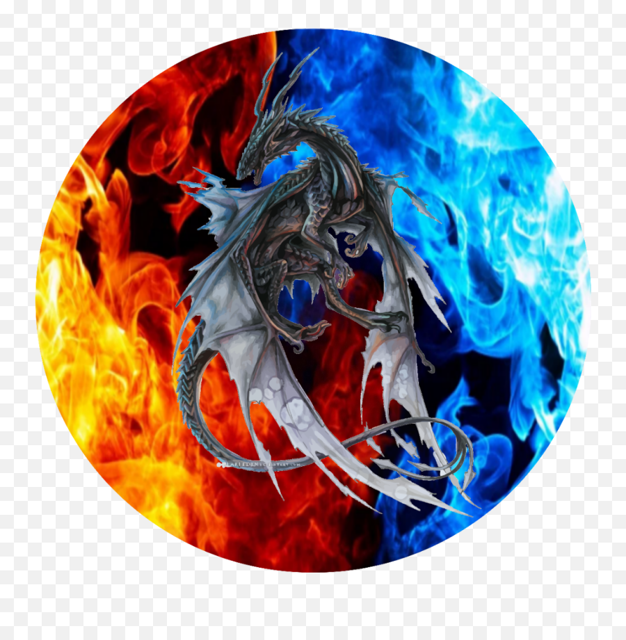 Dragon Fire Cold Ice Sticker Lizzie - Ice Blue Fire Dragon Emoji,Blue Fire Png