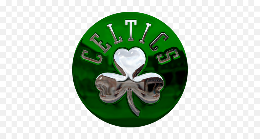 Chrome Boston Celtics Logo Psd Psd Free - Boston Celtics Logo Transparent Emoji,Celtics Logo
