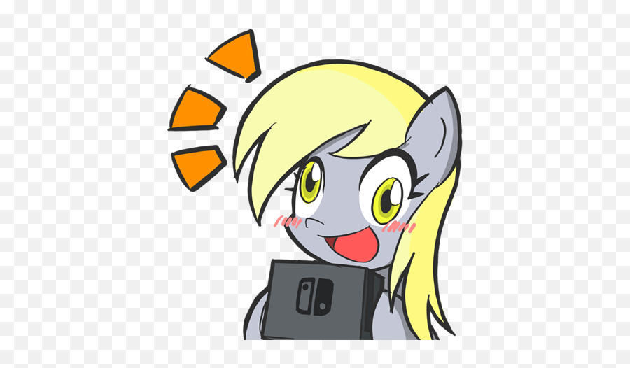Rvceric Blushing Cute Derpy Hooves Emoji,Nintendo Switch Clipart