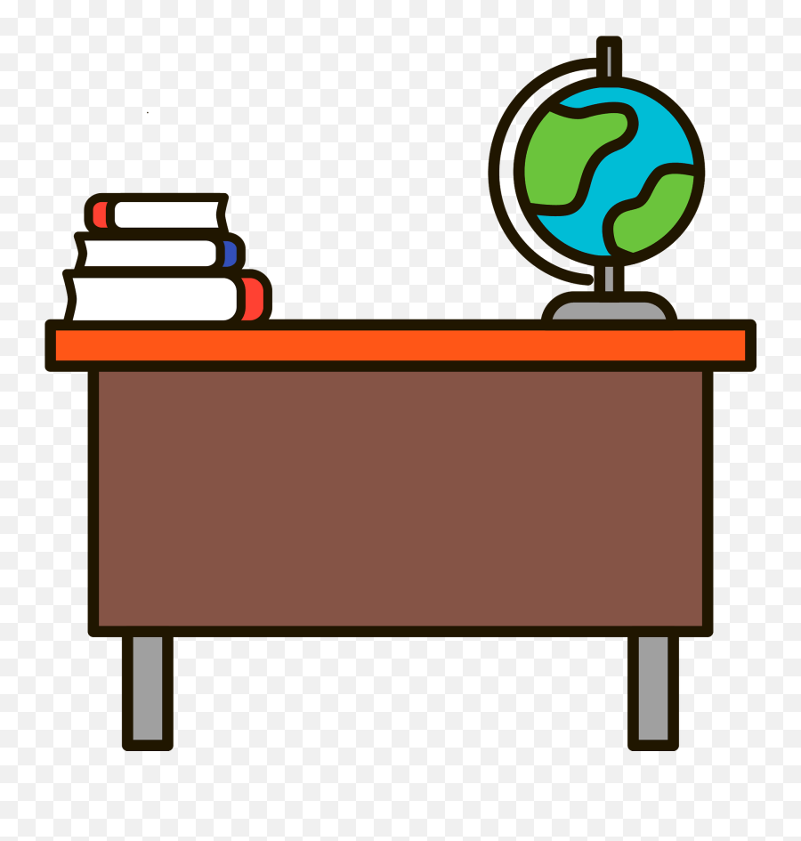 Teacher Desk Clipart - Furniture Style Emoji,Desk Clipart