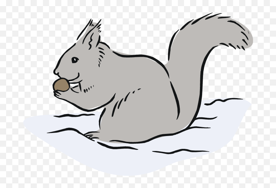 Squirrel Black And White Free Squirrel - Eastern Grey Squirrel Cartoon Emoji,Squirrel Clipart