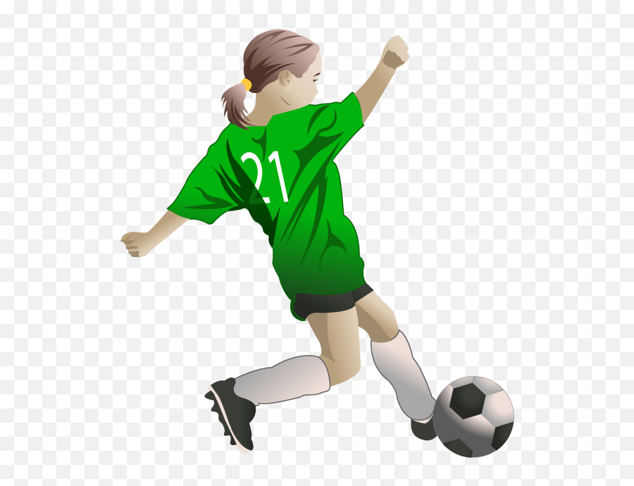 Female Soccer Clipart Png Transparent - Transparent Background Soccer Player Clipart Png Emoji,Soccer Clipart