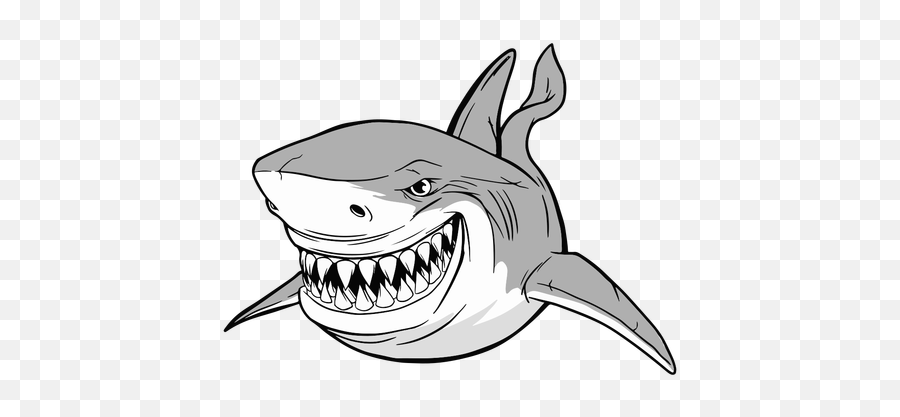 Shark Aquatic Animal Illustration Shark - Weiße Hai Comic Emoji,Shark Transparent
