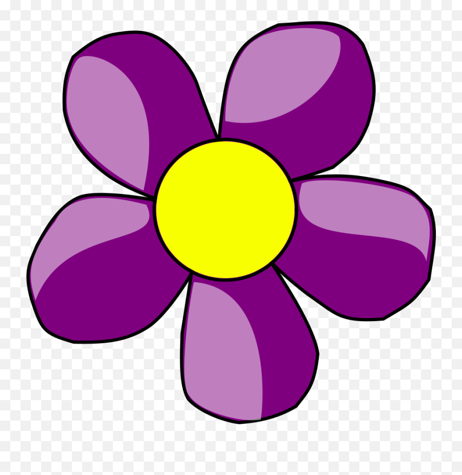 Clip Art Daisy Flower - Purple Flower Clipart Emoji,Daisy Clipart