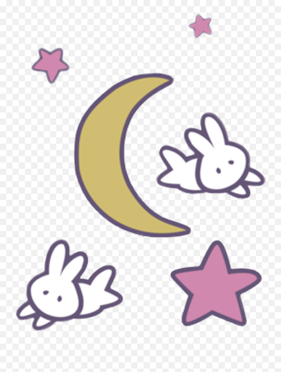 Sailormoon Anime Kawaii Moon Stars Rabbits Rabbit - Sailor Moon Bunny Emoji,Star Pattern Png