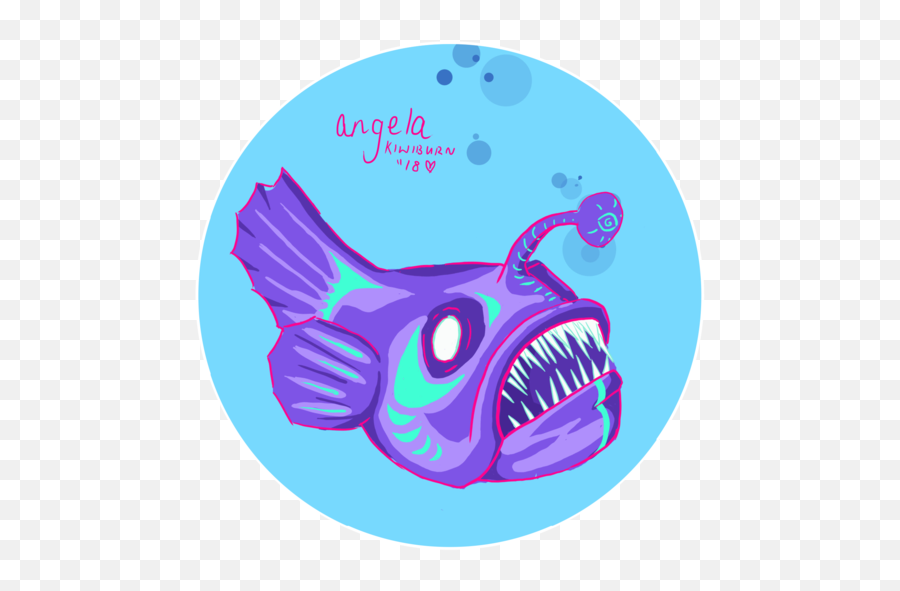 Graphic Free Angela The Angler Fish - Portable Network Emoji,Fish Clipart Free