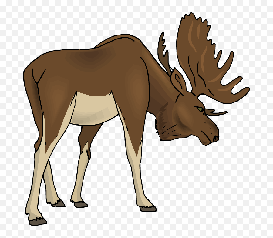 Moose Clipart Moose Cartoon Moose - Transparent Background Moose Clipart Emoji,Moose Clipart