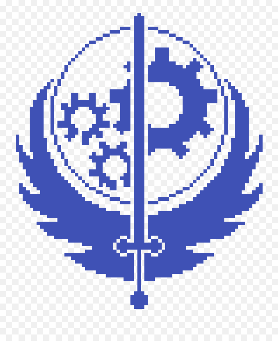 Pixilart - Brotherhood Of Steel Logo Emoji,Brotherhood Of Steel Logo