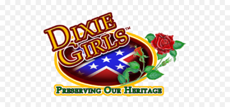 Dixie Girls Preserving Our Heritage Embroidered Logo With Emoji,Dixie Logo