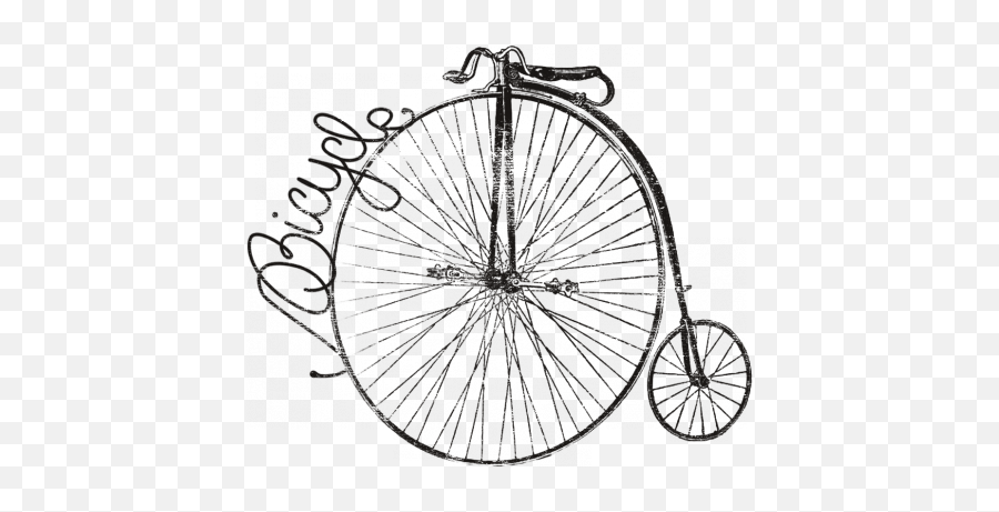 Ride A Bike Word Bits - Bicycle Stamp Clip Art Vintage Emoji,Ride A Bike Clipart