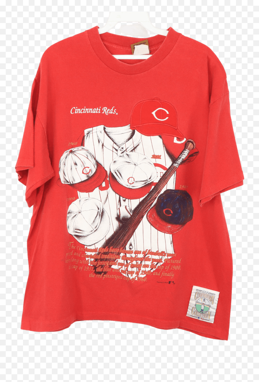 90u2019s Menu0027s Cincinnati Reds Baseball Graphic T - Shirt By Nutmeg Mills Emoji,Cincinnati Reds Logo Png