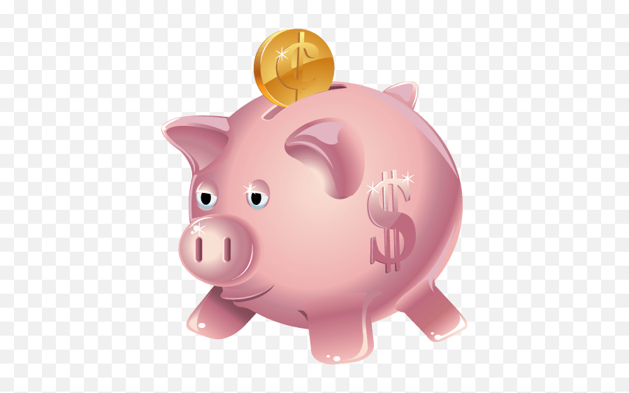 Piggy Bank Clipart Transparent Png - Piggy Bank Clipart Png Emoji,Bank Clipart