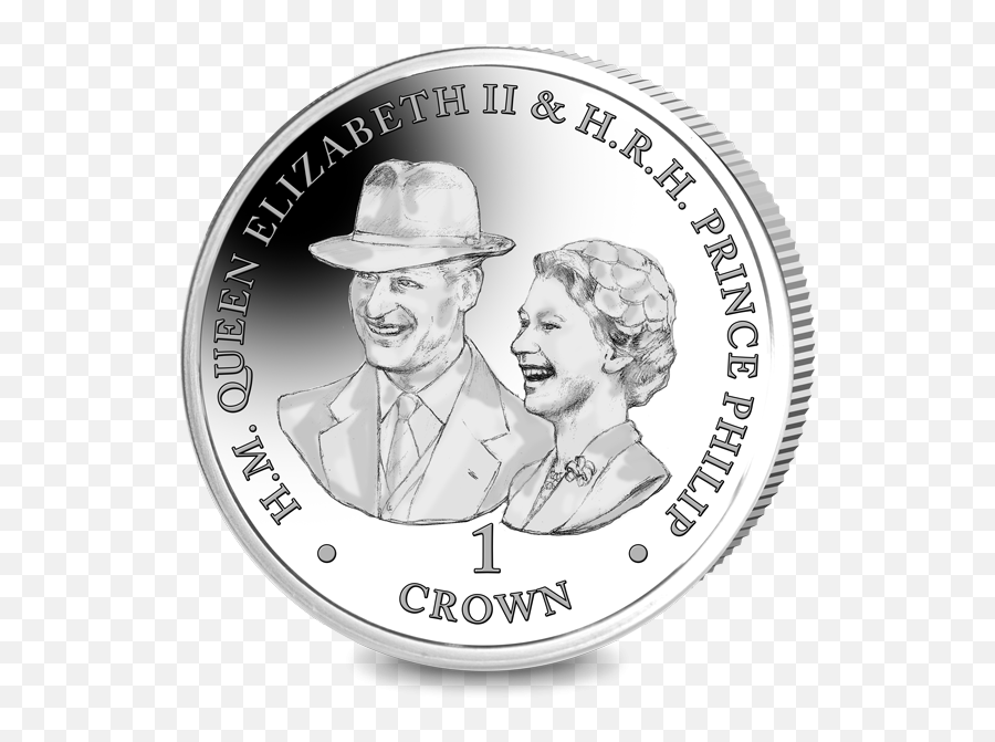70 Years Of Hm Queen Elizabeth Ii And Hrh Prince Philip Goodwood Races Portrait - 2017 Cupro Nickel Emoji,Queen Elizabeth Png
