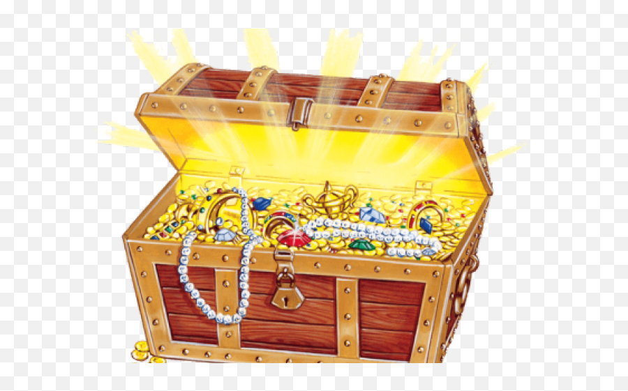 Island Clipart Treasure Chest - Treasure Hunt Box Emoji,Treasure Chest Clipart