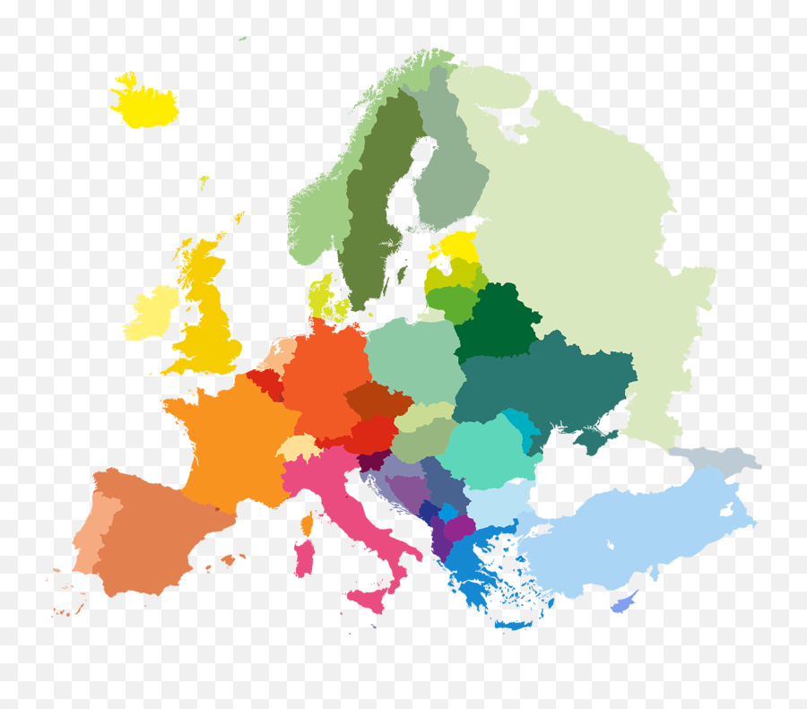 Europe Map Png Vector Black And White - Europe Map Clipart Emoji,Map Png