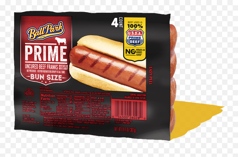 Hot Dogs And Franks - Ball Park Hot Dogs Emoji,Hot Dog Png