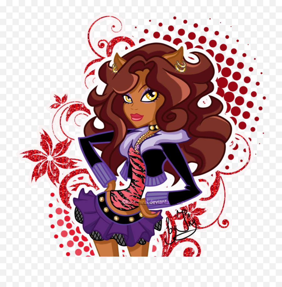 Fashionable Doll Clipart Free Image - Monster High Clawdeen Wolf And Bed Emoji,Doll Clipart
