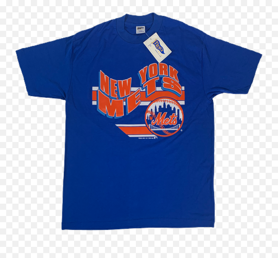 Vintage New York Mets T - Short Sleeve Emoji,New York Mets Logo