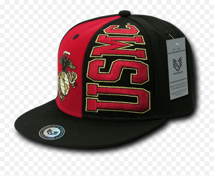 S004 - Military Hat Us Marine Corps Cap Stack Up Blackred For Baseball Emoji,Us Marine Corps Logo