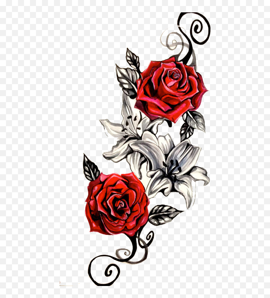 Download Tattoo Designs Free Png - Rose Tattoo Png Emoji,Tattoo Png