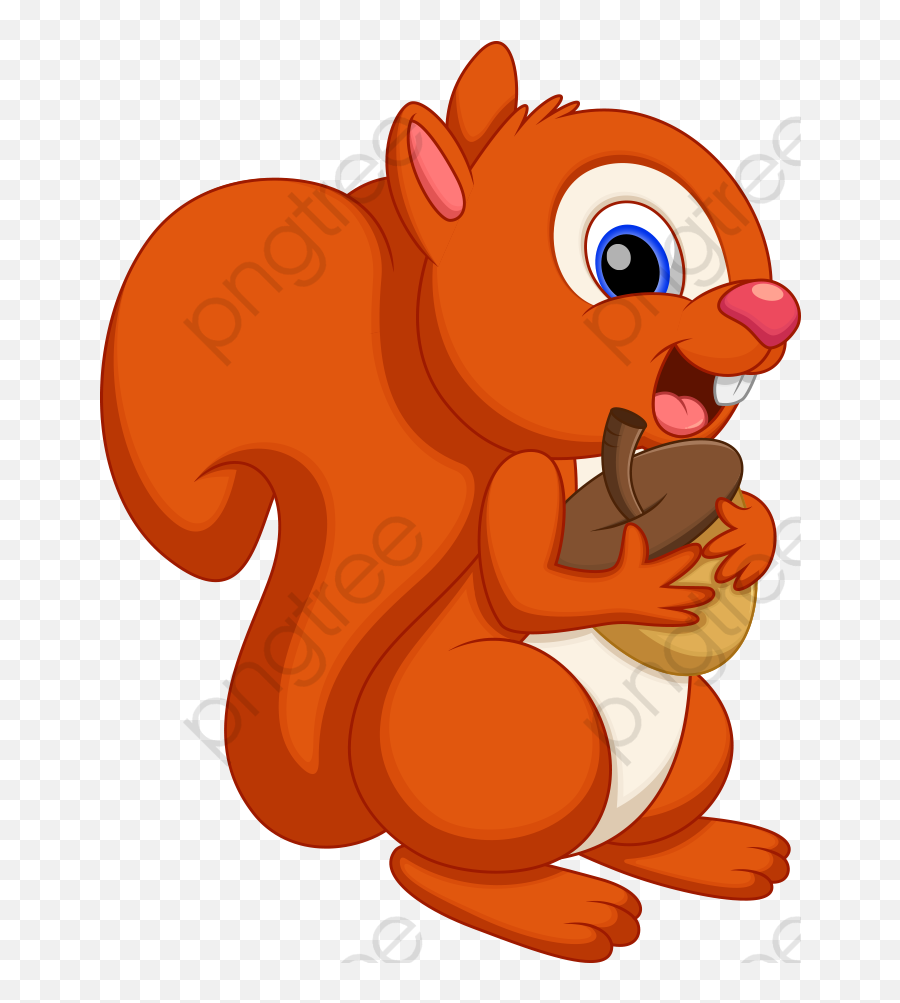 Cute Squirrel Cartoon Clipart - Transparent Cute Squirrel Cartoon Emoji,Squirrel Clipart