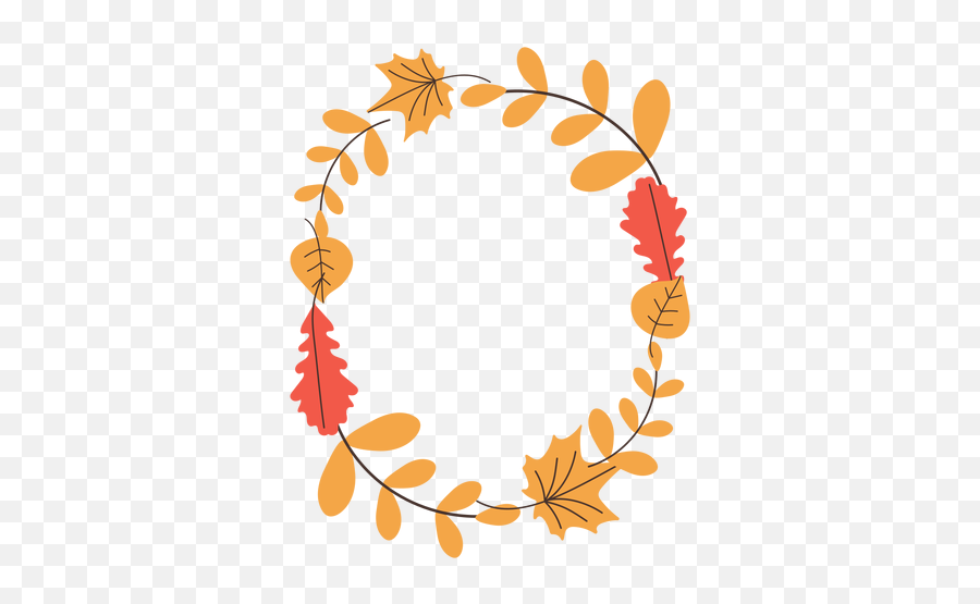 Oval Autumn Leaves Frame - Transparent Png U0026 Svg Vector File Decorative Emoji,Transparent Leaves