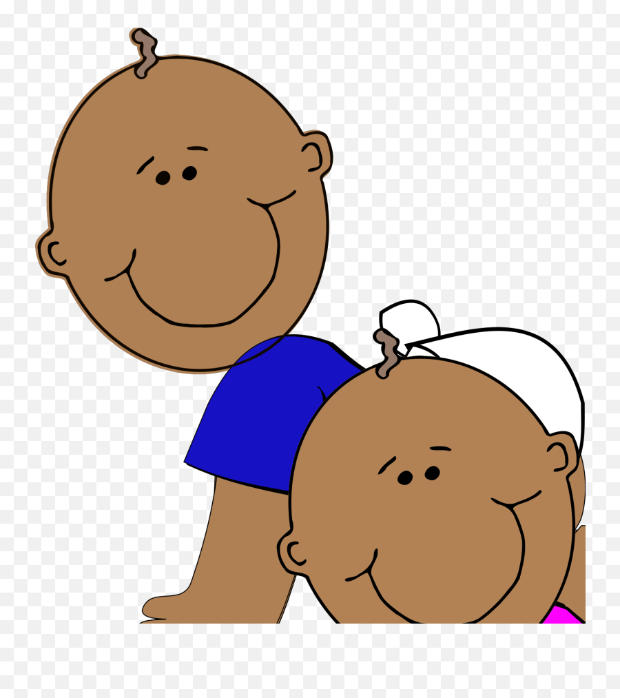 African - Twin Babies Boy Clipart Emoji,Twins Clipart