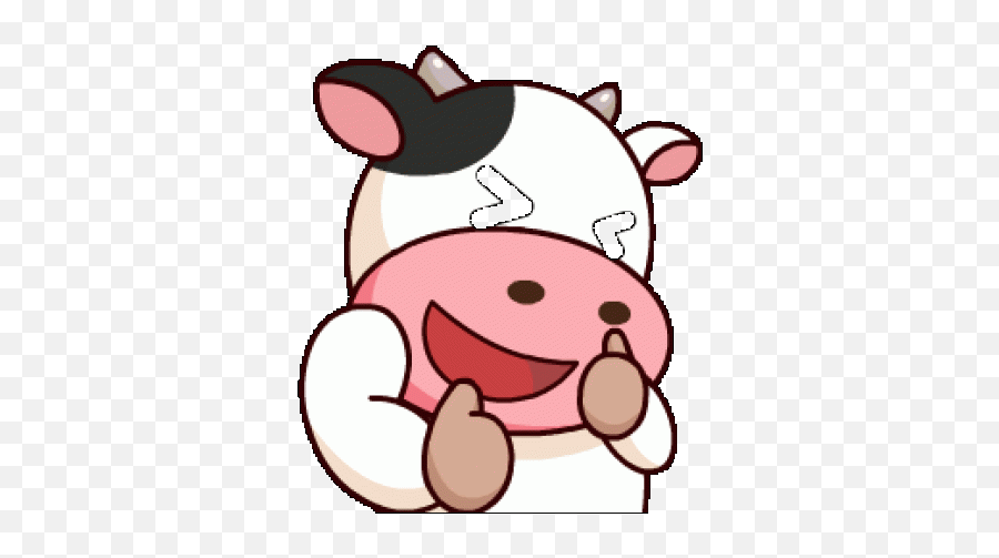 Cow Animated Clipart - Full Size Clipart 2124081 Pinclipart Momo Cow Line Sticker Emoji,Animated Clipart