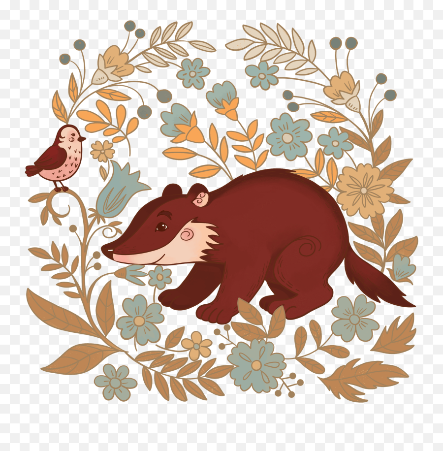 Badger In The Forest Clipart Free Download Transparent Png - Marsupial Emoji,Forest Clipart