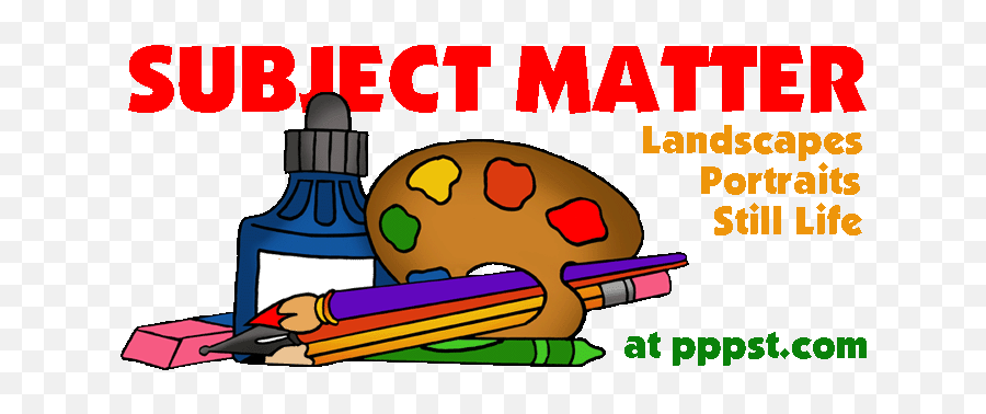 Subject Matter Clipart - Art Portrait Landscape Still Life Emoji,Matter Clipart