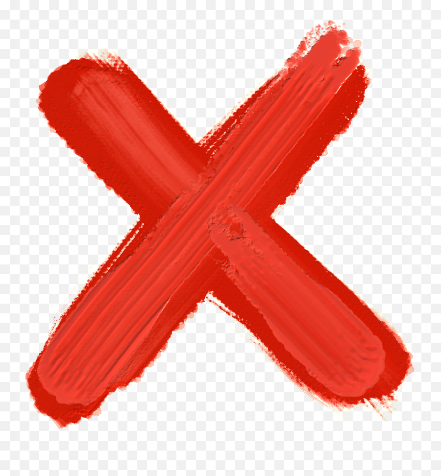 X No Negative Dont Forbidden Private Closed - Dont X Red Cross Brush Png Emoji,Red Brush Stroke Png