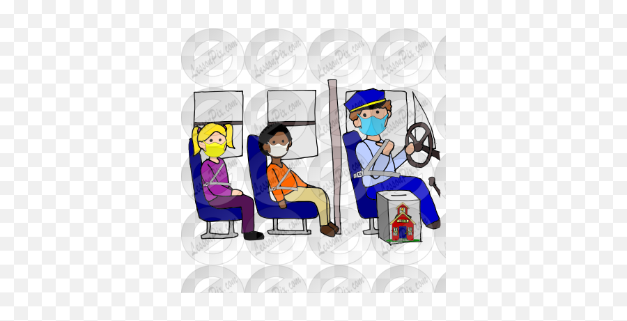 Wear Mask Seatbelt - Seatbelt In Bus Clipart Emoji,Seat Belt Clipart