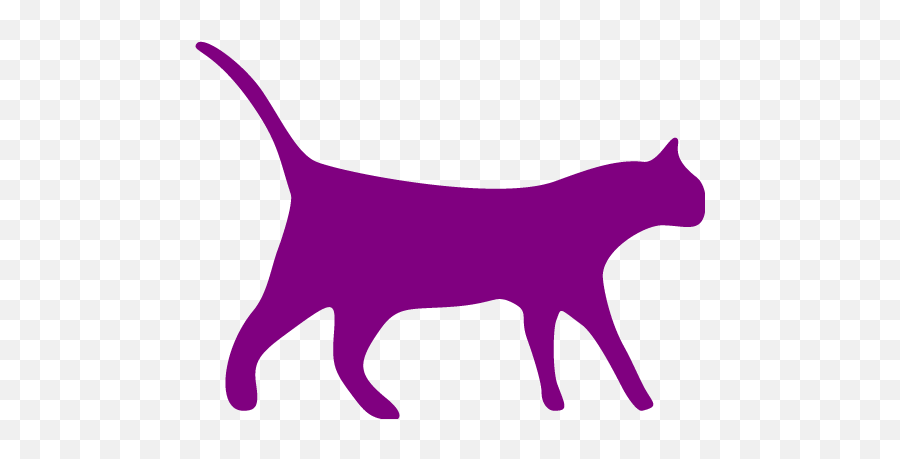 Purple Cat 3 Icon - Free Purple Animal Icons Purple Cat Icon Png Emoji,Cat Transparent