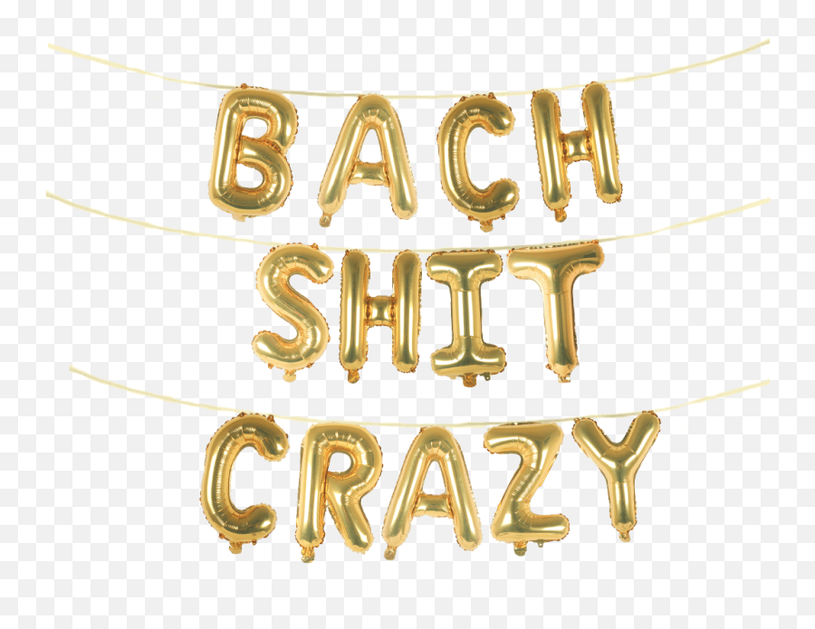Bach Shit Crazy 16 Balloon Phrase Banner Set Emoji,Shit Transparent