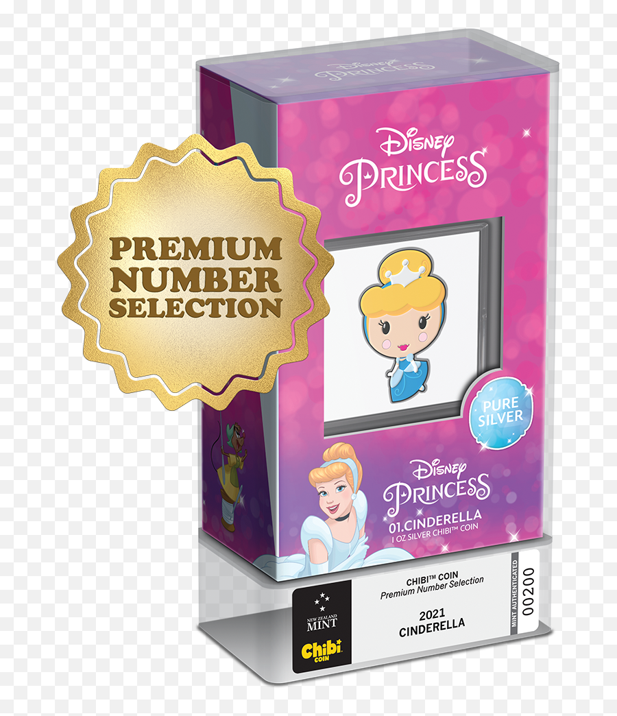Premium Number Selection Chibi Coin Collection Disney Princess Series U2013 Cinderella 1oz Silver Coin Emoji,Princess Cinderella Png