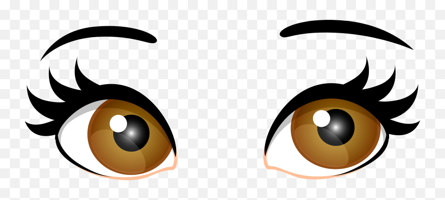 Cartoon Brown Eyes - Olhos Castanhos Desenho Emoji,Anime Eyes Png