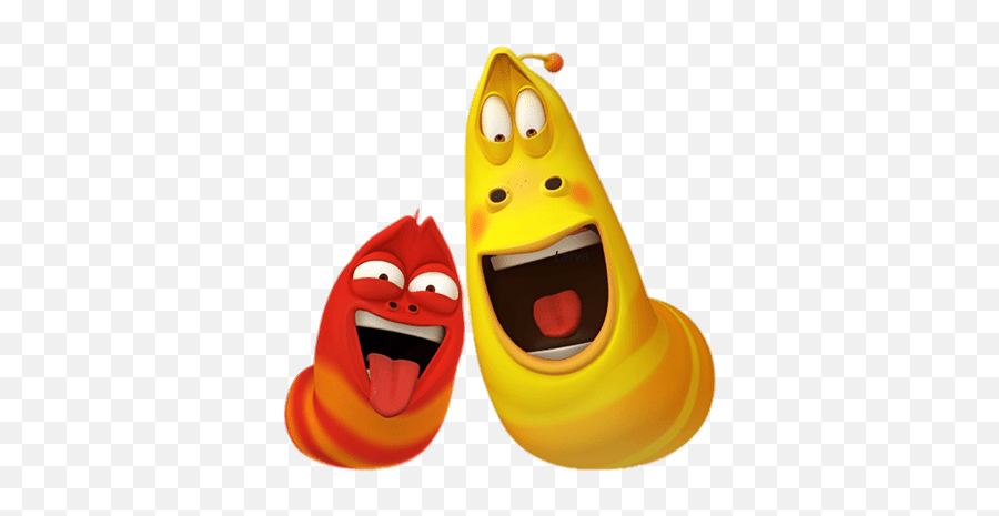 Larva Red And Yellow Funny Faces - Larva Cartoon Emoji,Funny Png