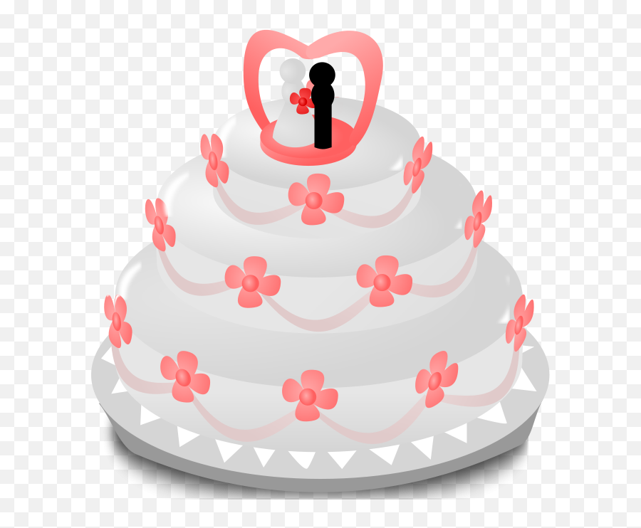 Wedding Cake Clipart - Free Graphics For Weddings Bolo De Casamento Png Emoji,Cake Clipart Black And White