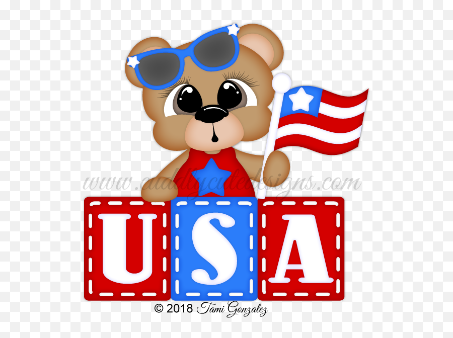 Usa Clipart Bear In Usa Transparent - American Emoji,Usa Clipart