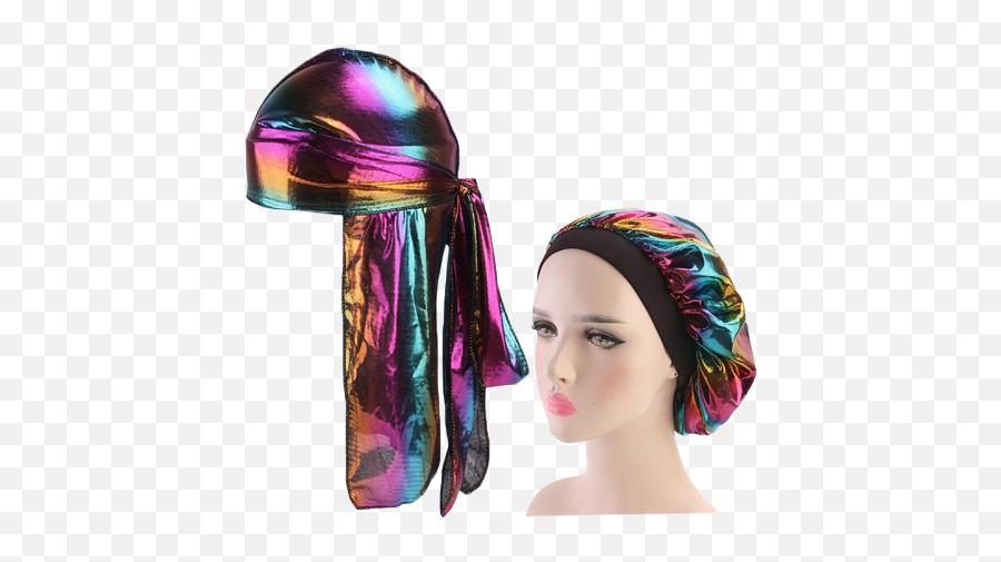 Sparkly Silk Durag Bonnet Set Bandana - Silk Durag Emoji,Durag Png