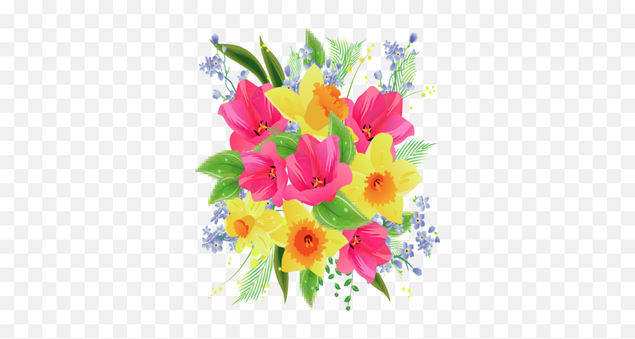 Floral Bouquet Cliparts Png Images - Bunch Of Flowers Clipart Png Emoji,Flower Bouquet Clipart
